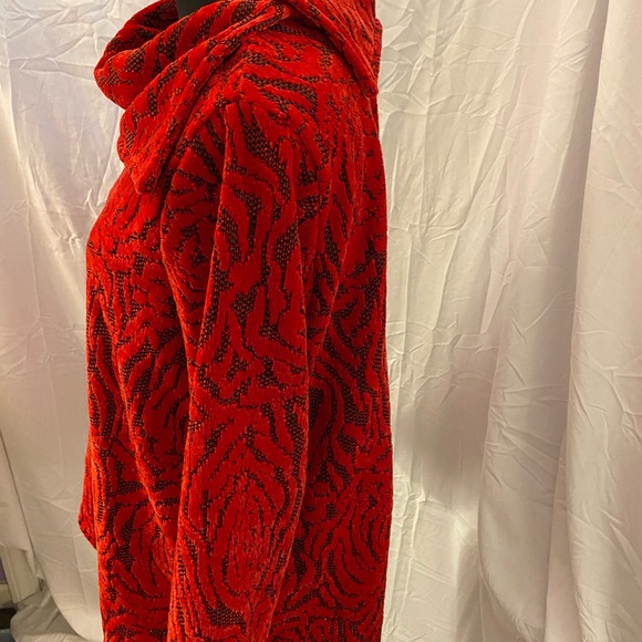 Ruby Rd. Red and Black Cowl Neck Sweater - Picture 10 of 10